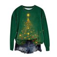 thumbnail image 2 of Craaazy Women's Christmas Oversized Sweatshirt Long Sleeve Crewneck Pullover Loose Xmas Tops Gifts, 2 of 3