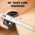 thumbnail image 6 of DICEWEN Angles Ruler Multifunctional Ruler Square Measuring Instruments Angles Meter, 6 of 8