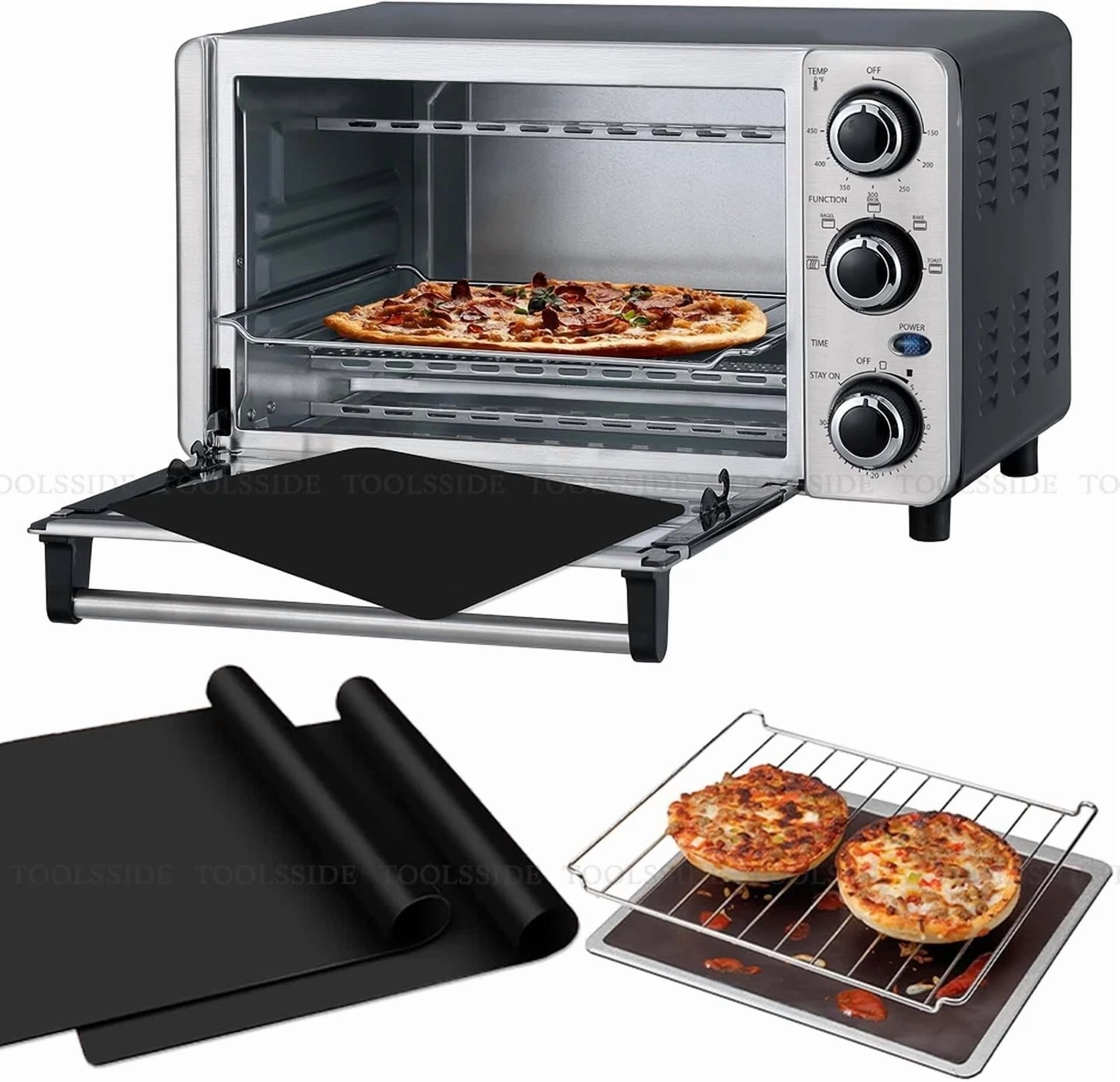2Pk Washable Oven Liner Mat Non Stick Baking Spills Cooking Indoor Grill