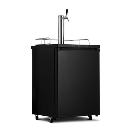 Newair 5.8 Cu. Ft. Single Tap Kegerator with ½  ¼  1/6 Barrel Keg Capacity in Black - NKR058MB00