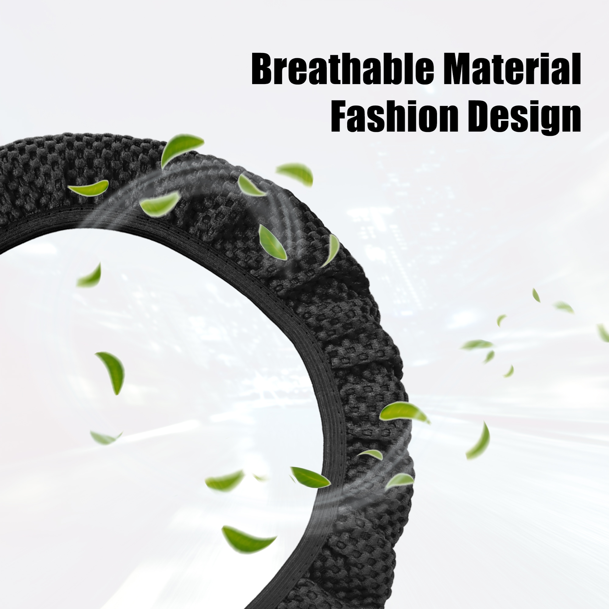 Unique Bargains Universal Elastic Stretch Antislip Microfiber Steering Wheel Cover