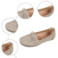 thumbnail image 5 of Rokment Bow Slip on Loafers for Women Fashion Casual Comfortable Suede Walking Flat Bowknot Beach Travel Oxfords Dress Shoes 2026 Spring Fall White Size 8, 5 of 7