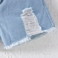 thumbnail image 7 of LYMAYTER 2PCS Kids Girls T-Shirt Set Toddler Short Sleeve Tees Solid Color Top+jeans Shorts Outfit 1-6Y Baby Casual Versatile T-Shirt Outfit, 7 of 7