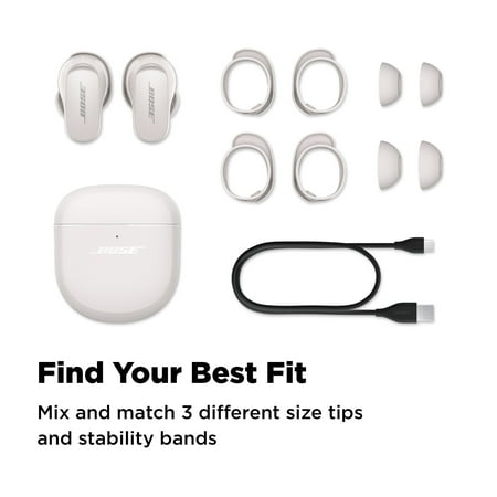 Bose - QuietComfort Earbuds II True Wireless Noise Cancelling In-Ear Headphones - Soapstone