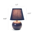 thumbnail image 3 of Mod Lighting and Decor Mini Globe Table Lamp with Tapered Shade - 8.5" - Blue, 3 of 5