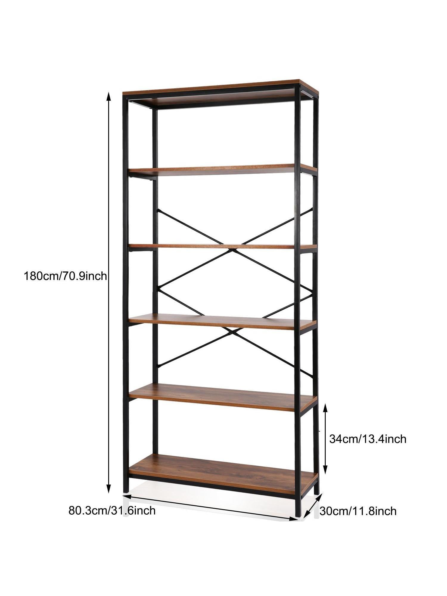 display racks for shop on 5 Tier Wooden Bookcase Storage Shelves Organizer Retro Bookshelf Plant Display Shelf Wood And Steel Frame Open Wide For Balcony Walmart Com Walmart Com