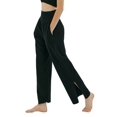 thumbnail image 2 of Wide Leg Yoga Pants for Women Loose Cozy Sweatpants High Waisted Lounge Flowy Pants with Pockets Black M, 2 of 9