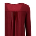 thumbnail image 4 of VERABENDI Women's Plus Size Tops Blouses Long Sleeve Button Up V-neck Tunic Shirts, M-4XL, 4 of 5