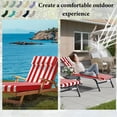 thumbnail image 4 of swing Chaise Lounge Cushions Outdoor, Waterproof 72 x 21Inch Patio Chaise Lounge Replacement Cushion for Lawn Pool（Red white Stripes，1pcs）, 4 of 6