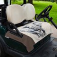 thumbnail image 2 of Golf Cart Seat Covers for 2 Seater, Vintage Elephant Soft Microfiber Cart Seat Towel Blanket, Modern Art Animal Watercolor Absorbent Breathable Non Slip Bench Seats Protector for Golf Course 51"x31", 2 of 9