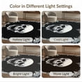 thumbnail image 7 of ODIKA 8'x10' Washable Area Rug Gothic Skull Ghost Horror Vintage Scroll Filigree Border Motif for Dining Room, Large Office, Lounge, Non-Slip Chair-Friendly Mat, 7 of 7
