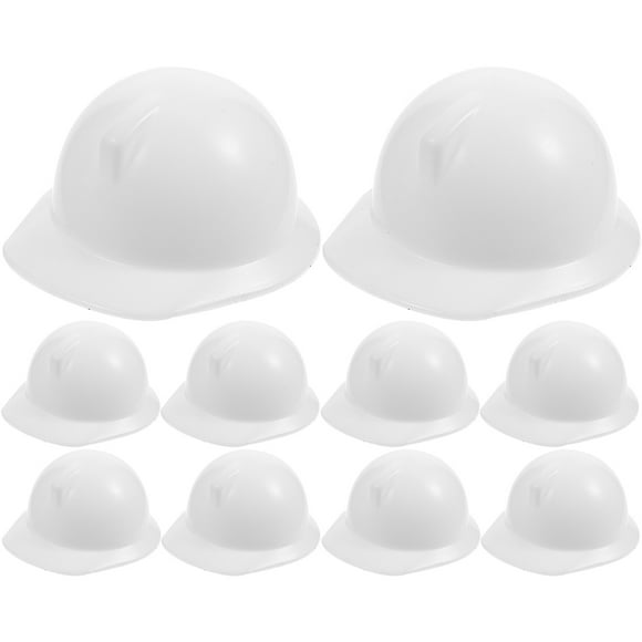 MOVTOTOP 10Pcs Miniature Hard Hat Decorative Imaginative Play Entertainment for Children Collectors