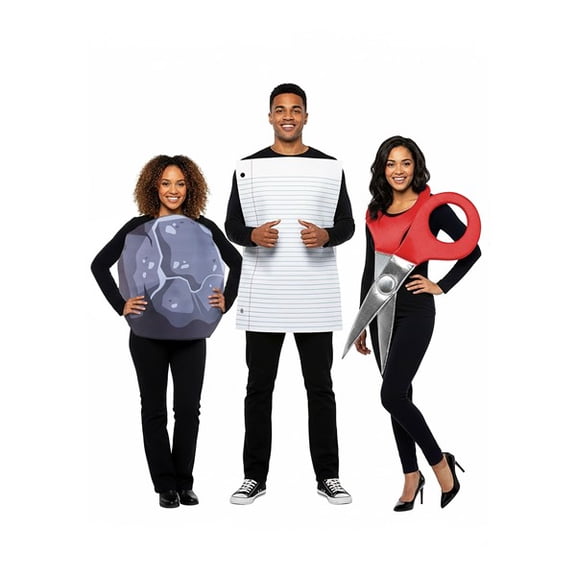 Rock Paper Scissor Costume Set for Adults | Funny Costumes