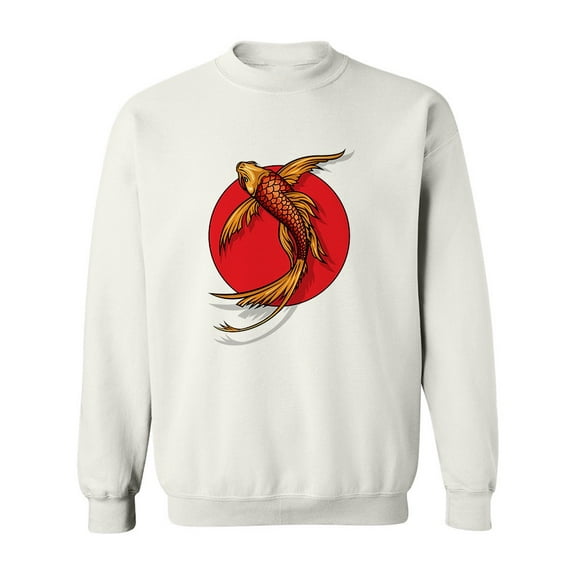 Gold Fish On Red Sun Sweatshirt Men -Image by Shutterstock, Male XX-Large