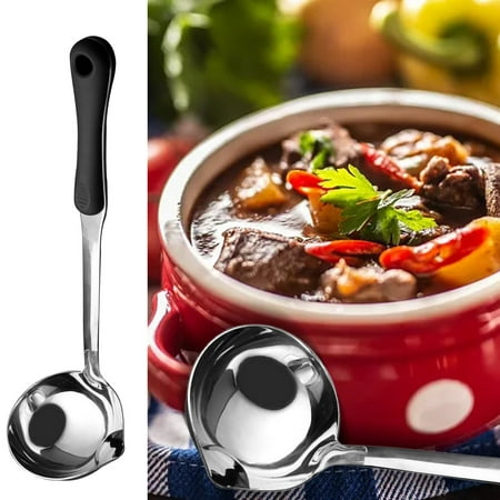 

Stainless Steel With Comfortable Grip Soup With Long Handle And Ample Bowl Capacity For Stirring Serving Soups And More Heavy Duty Metal Dinner Place Mats for 6 round Place Mats Indoor Dining round