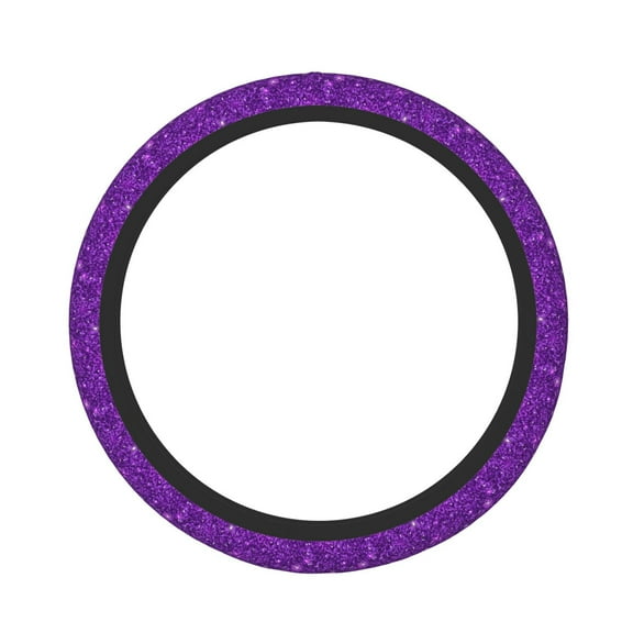 Picia Purple Glitter Car Steering Wheel Cover, Non-Slip, Breathable, Universal 15 inch