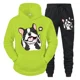 thumbnail image 4 of Chándal de hombre con dibujos de bulldog francés, sudadera con capucha, pantalones deportivos, pantalones de moda para correr, estilo clásico informal para amantes de los perros, 4 of 4