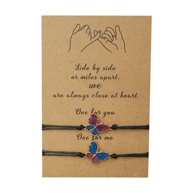 Fiudx Pulsera para Pareja, Elegante Diseño de Hilo de Cera, Elegante Conjunto de Joyas Tejidas, Regalo Compacto de 2 Piezas, Regalo de Cumpleaños para Viajes y Vacaciones, Perfecto para Parejas.