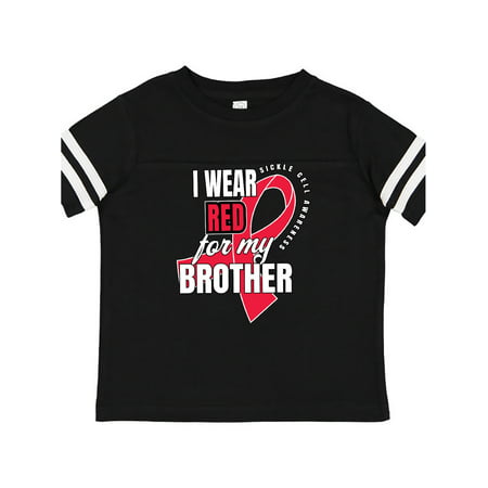 

Inktastic Sickle Cell Awareness I Wear Red For My Brother Gift Toddler Boy or Toddler Girl T-Shirt