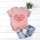 thumbnail image 2 of Camisas casuales de manga corta para mujer Tops Blusa con cuello en O con estampado del día de San Valentín Fridja  gope1109, 2 of 3