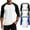 Black, variant on 3 Pack Men's 3/4 Sleeve Shirts Crew Neck Baseball T Shirts Moisture Wicking Athletic Tops,Black(XXL)