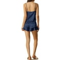 thumbnail image 3 of INSPIRE CHIC Women's Satin Nigthgown and Cami Shorts 3 Pieces Pajama Sets Matching Sleepwear M Blue, 3 of 6