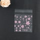 thumbnail image 3 of Bolsas autoadhesivas de bolsillo plano con autosellado translúcido esmerilado con forma de flor de cerezo rosa, bolsas para galletas, bolsas para dulces de boda, bolsas para joyas, 3 of 6