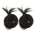 thumbnail image 4 of moños espaciales con pinza para el pelo, moño desordenado para mujer, extensiones de cabello fino, moño rizado, moño falso para postizos, 4 of 7
