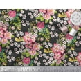 thumbnail image 3 of Soimoi Cotton Duck Fabric Leaves & Peony Floral Fabric Prints By Yard 42 Inch Wide, 3 of 3