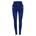 thumbnail image 2 of JustVH Women High-Waist Jegging Denim-Faux Stretch Slim-Fit Cropped Trousers Beading Leggings, 2 of 8