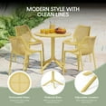 thumbnail image 5 of WestinTrends Playa 31.5" Round Plastic Outdoor Patio Dining Table for 4, Yellow, 5 of 14