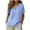 Light Blue, variant on Women's Plain Cotton Linen Tops Summer Casual Notch V-Neck Short Sleeve Blouse Loose Fit Regular Daily Wear Shirt Gray