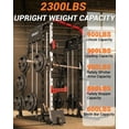 thumbnail image 4 of Smith Machines for Home Gym, Multi-Function Squat Rack with Dual LAT-Pull Down System & Cable Crossover Machine, Weight Bar, All in One Power Cage for Full Body Workouts, 4 of 7