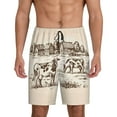 thumbnail image 2 of Picia Cows On The Farm Pajama Shorts for Men, Men's Pajama Bottoms, Sleepwear,Short Pajama Pants-4X-Large, 2 of 9