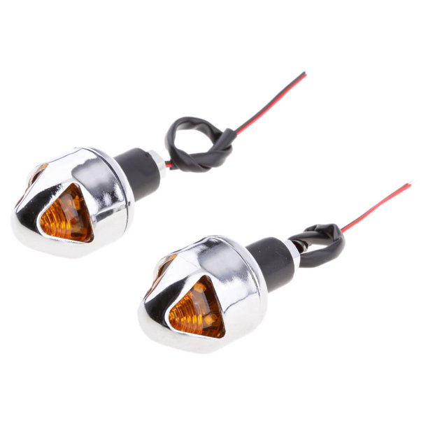2 Pieza Luz Intermitente Indicador LED Recambios para Motocicleta Plata Sharpla Luz intermitente de la motocicleta
