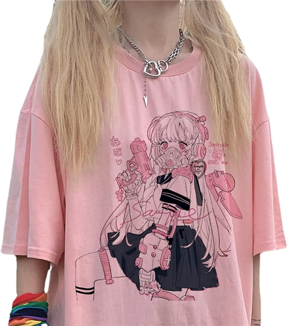 Dark Grunge Anime T-shirt - Pastel Kitten