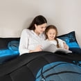 thumbnail image 5 of Homewish Basketball Game Full Size Comforter Sets,Sport Theme Bedding Comforter Set,Blue Black Bedding Sets For Boys Kids,Breathable Home Decor Reversible,3pcs, 5 of 8