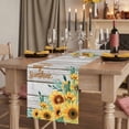 thumbnail image 2 of Table Runners 70 Inches Long Dress Scarves, Sunflower Farmhouse Coffee/Dining/Kitchen Table Decor, Holiday Table Runner, Summer Botanical Elegant Floral Wooden 13x70 Inch, 2 of 9