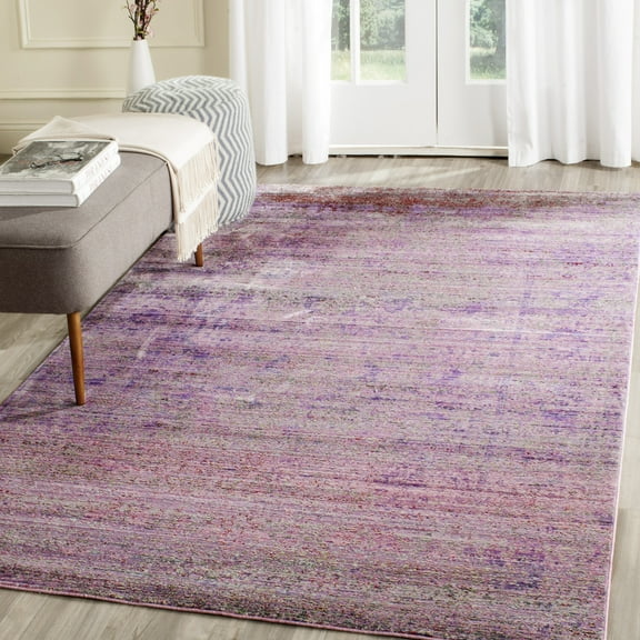 SAFAVIEH Valencia Gracelyn Abstract Polyester Area Rug, Lavender/Multi, 4' x 6'