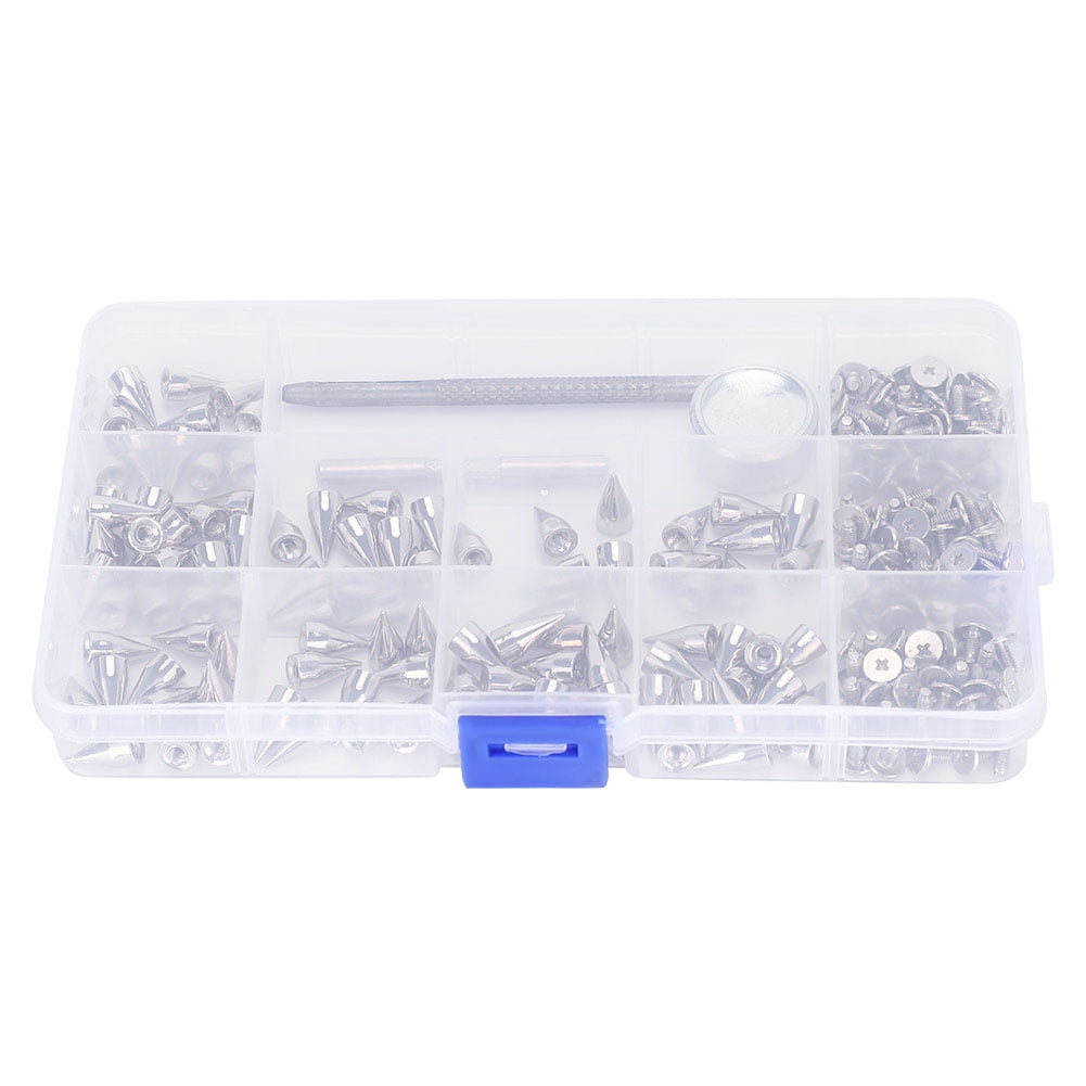 Tebru Punk Spikes,Punk Clothing Rivets,Punk Spikes DIY Zinc Alloy Cone Craft Spot Leather