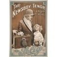 thumbnail image 2 of Goes Litho. Co. 13x18 Black Ornate Wood Framed Double Matted Museum Art Print Titled - The Newsboy Tenor a Message of Love. (1914), 2 of 5