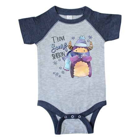 

Inktastic I Love Scarf Season Cute Winter Yeti Gift Baby Boy or Baby Girl Bodysuit