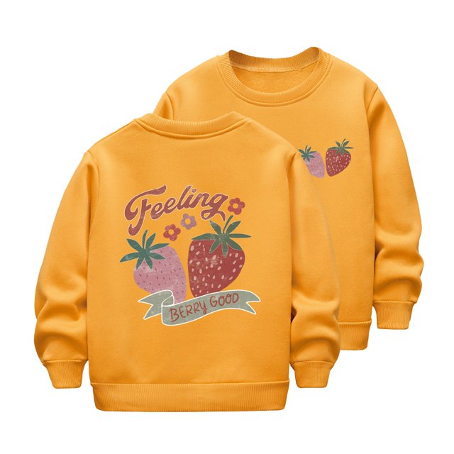 djtdsds Chandails en Molleton pour Adolescentes, Manches Longues Automne et Hiver pour Enfants, Épais et Chaud, Col Rond, Chandail à Capuchon pour Garçons et Filles, Chandails en Molleton Mignons Taille : 7-8 Ans