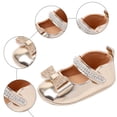thumbnail image 6 of enyan Toddler Summer Shoes Girls Genuine Leather Soft Closed Toe Princess Flat Shoes Summer Sandals(Toddler/Little Kid),Gold,Size 5, 6 of 7