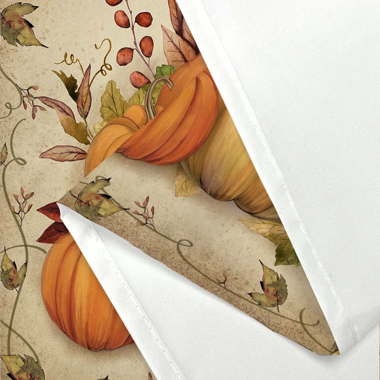 Herbst-Duschvorhang Mit Kürbis-Motiv – Rustikales Design, 178 X 178 Cm, Wasserdichter Polyesterstoff, Inkl. 12 Haken