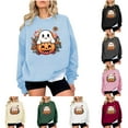 thumbnail image 5 of JSheng Loose Sweatshirts for Women Halloween Fashion Printed Casual Long Sleeve Hoodless Sweatshirt Blouse, 5 of 5