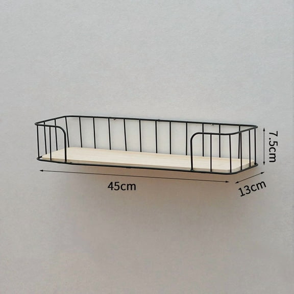 Wall Mounted Shelves Without Drilling Wood Hanging Shelf For Living Room Bedroom Storage Basket Wall Decoration Rack Organizers