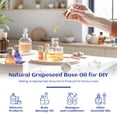 thumbnail image 2 of HIQILI Grapeseed Carrier Oil, Pure Natural Organic, 100mL Plant Oil for Hair Skin Mixing Massage, 2 of 6