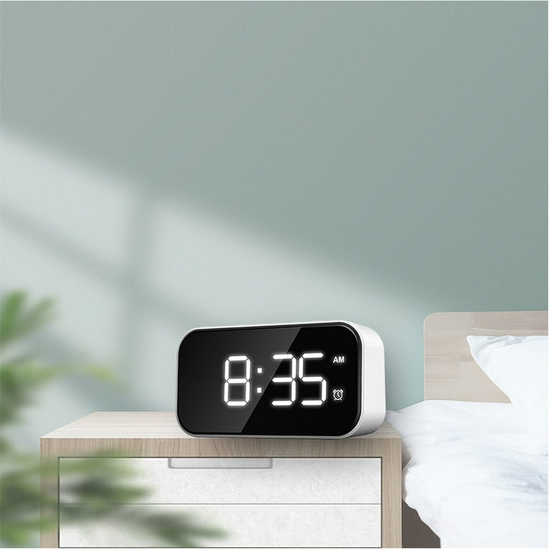 Small Colorful LED Digital Alarm Clock with Snooze, Simple to