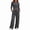 Gray, variant on yillto 2 Piece Outfit Sweatsuit for Women Crew Neck Long Sleeve Tight Shirts Drawstring Sweatpants Set